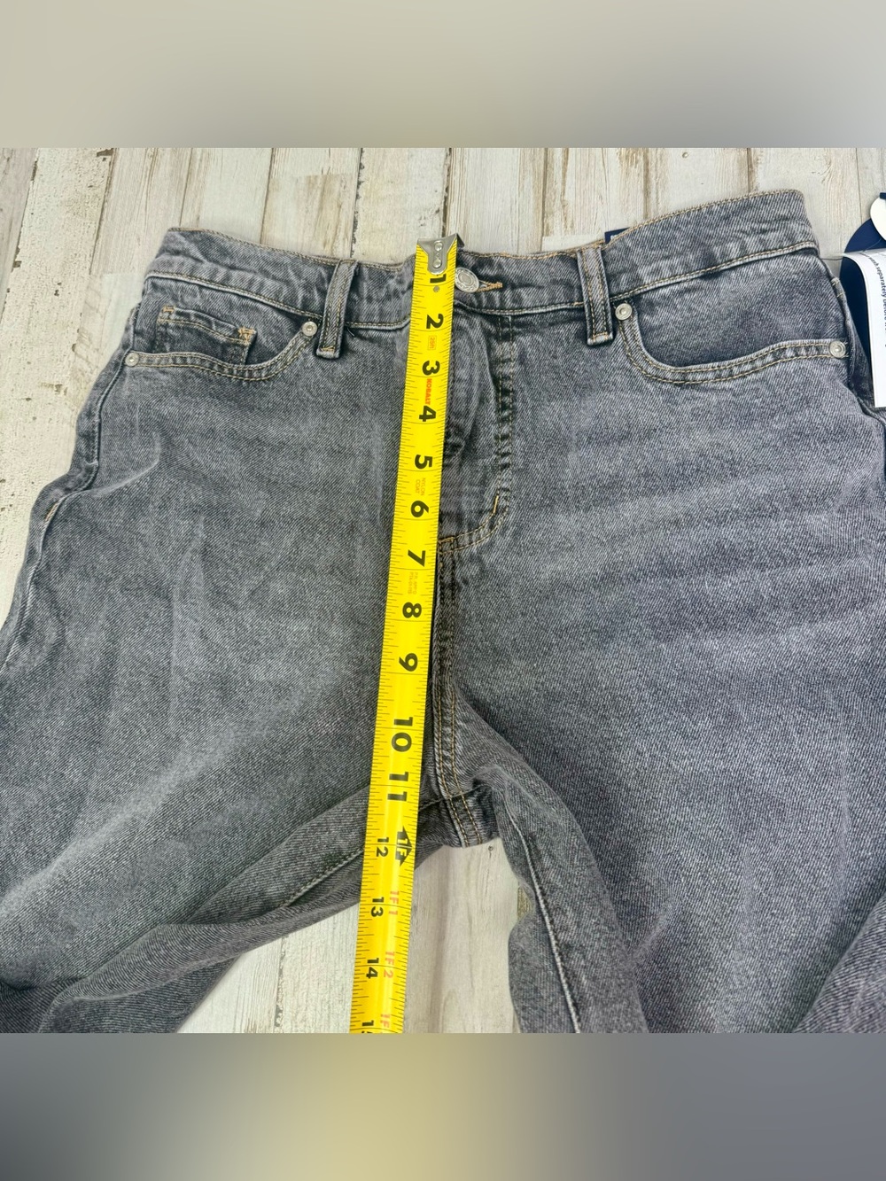 NWT Scoop Jeans Womens 2 (32x29) Gray Relaxed Wide Leg Slung High Rise - Picture 6 of 10